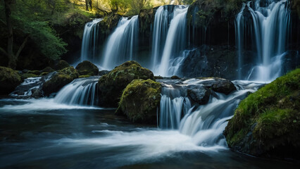 Fototapeta premium Tateshina Great Falls, Chino City, Nagano Prefecture 