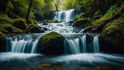 Fototapeta premium Tateshina Great Falls, Chino City, Nagano Prefecture 