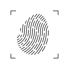 Human fingerprint icon with high res