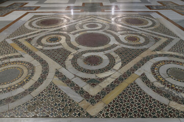 Cosmatesque floor in Santa Francesca Romana. Roman Forum. Rome, Italy