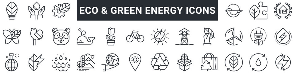 ECO & GREEN ENERGY icons