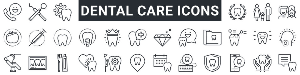DENTAL CARE icons