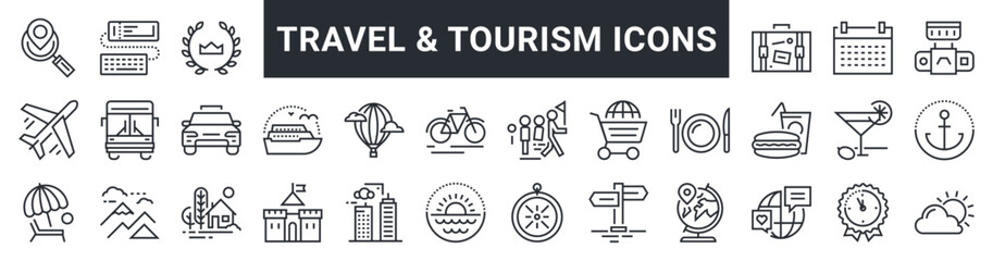 TRAVEL & TOURISM icons