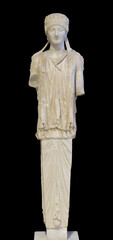 Herm of a Caryatid, Roman, Augustan era, marble.