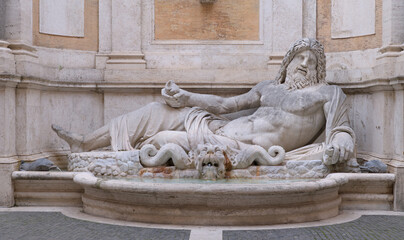 Marphurius or Marforio - large Roman marble sculpture