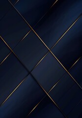 Elegant Dark Blue Background with Golden Lines	