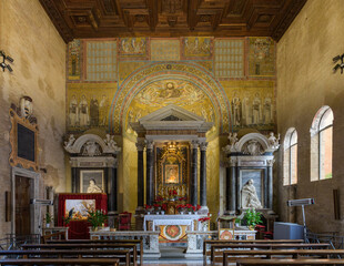 The Chapel of St Venantius in the Lateran Baptistery. Rome, Italy - obrazy, fototapety, plakaty