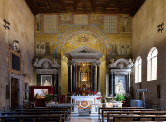 The Chapel of St Venantius in the Lateran Baptistery. Rome, Italy - obrazy, fototapety, plakaty