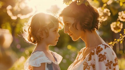 mother gazing adoringly at her young daughter