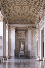 Portico of the Archbasilica of Saint John Lateran (Basilica di San Giovanni in Laterano). Rome,...
