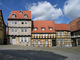 Fachwerkhäuser am Schlossberg in Quedlinburg