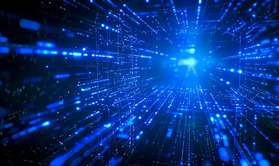 Fototapeta premium Illustration of fast movement of light particles