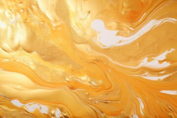 Gold fluid flow liquid art marbling paint textured background