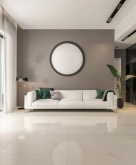 Elegant modern interiors design with space for text.