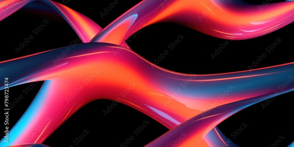 Poster iridescent abstract shape seamless pattern background