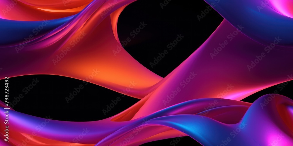 Poster iridescent abstract shape seamless pattern background