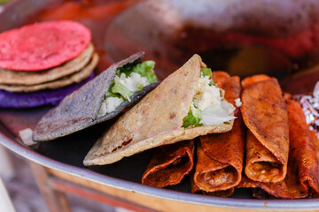 Naklejka premium San Miguel de Allende, Mexico. Local tacos.