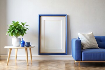 Living room blank frame mockup