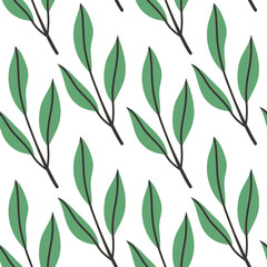 Tropical leaves pattern, jungle leaves seamless vector floral pattern. For textile. Summer background in pastel color