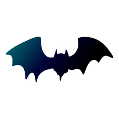 Silhouette of Bat can be a superhero or for education animal 