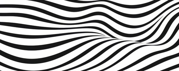 Black and white wavy stripes.
