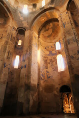 The interior of the Armenian Cathedral of the Holy Cross, vaults, christian orthodox wall paintings...