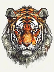 Vibrant Tiger Design for Trendy T-Shirt 