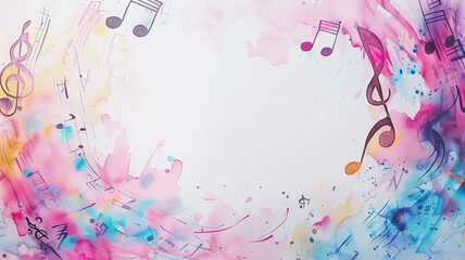 Abstract music notes art.
