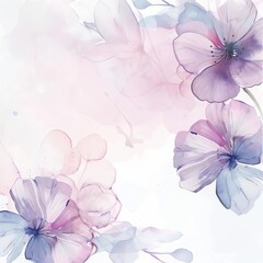 A watercolor painting of a flower with a pink background
