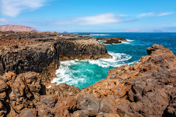 Fototapeta na wymiar North coast of Island La Graciosa, Lanzarote, Canary Islands, Spain, Europe.