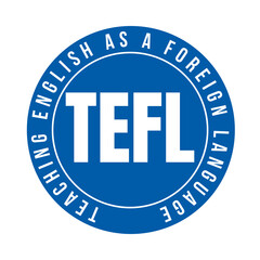 TEFL Teaching English as a foreign language symbol icon