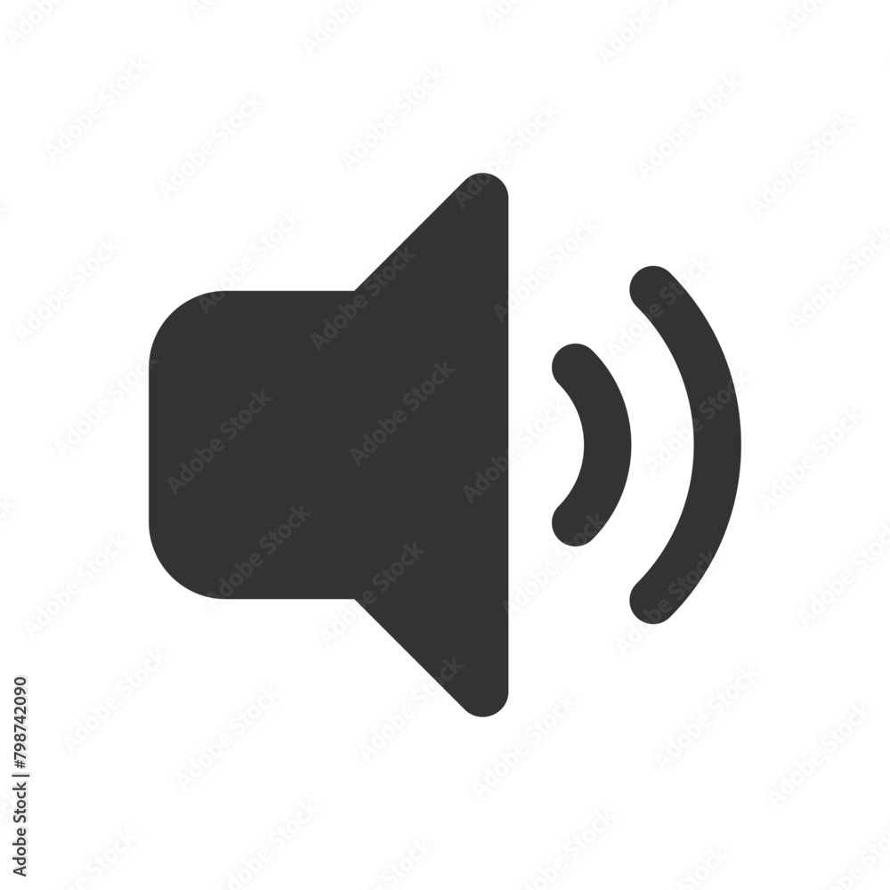 Poster sound glyph vector icon isolated on white background. sound glyph vector icon for web, mobile and ui