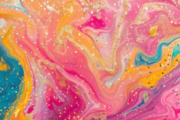 Sparkling Splendor: Colorful Marble Melodies in Glitter Pop