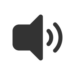 Sound glyph vector icon isolated on white background. Sound glyph vector icon for web, mobile and ui design
