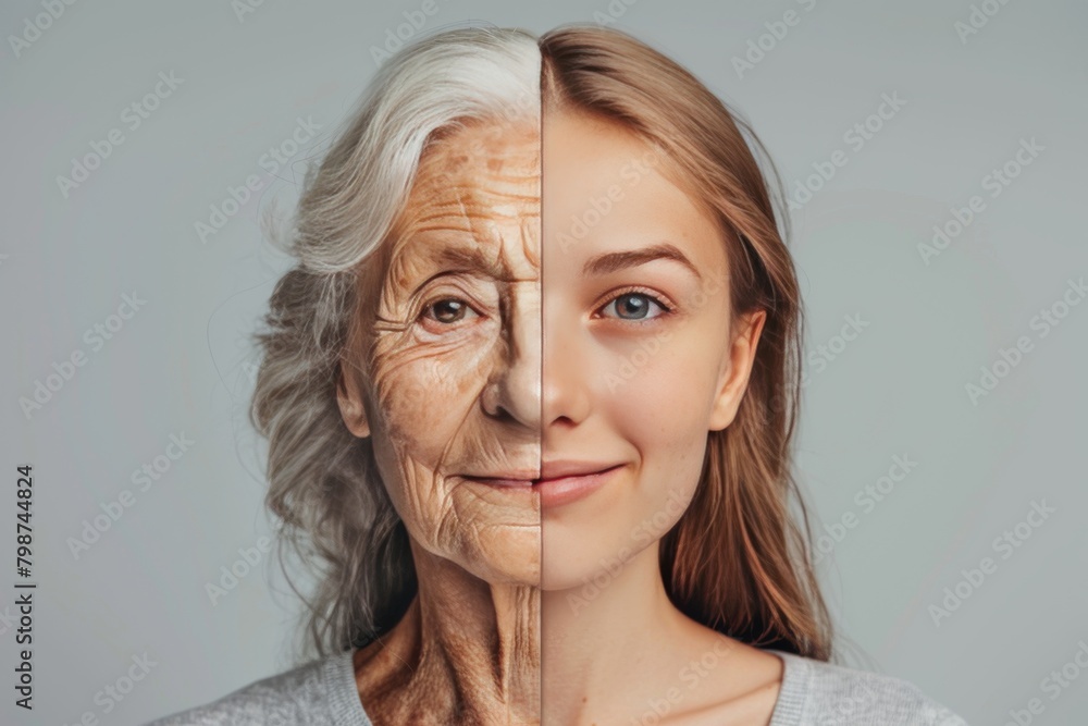 Poster modern aging textures managed with dry skin tips aging split improvements visually, focusing on impr