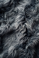 Fototapeta premium Textured surface of faux fur fabric, showcasing its soft and fluffy appearance. Faux fur textures offer a luxurious and tactile backdrop, perfect for conveying coziness and comfort 
