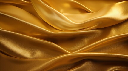 Obraz premium Luxurious goldthreaded fabrics draped elegantly, highlighting the texture and sheen, ideal for a background that exudes wealth and class