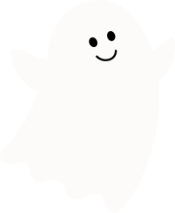 Cute Halloween white ghost vector.
Halloween sheet ghost vector isolated.