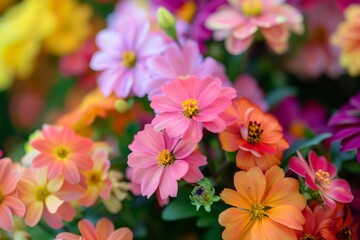 Lush and colorful petals forming a captivating floral background.