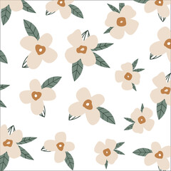Creative Exploration. Seamless Vector Flower Patterns in Abstract Design