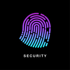 fingerprint icon for security