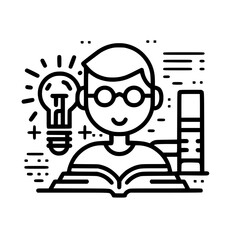 Education icon, student icon, teacher icon, university icon, computer icon, learning icon, school icon, studying icon, graduation icon, library icon, technology icon, backpack icon, certificate icon, 