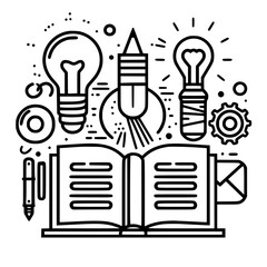 Education icon, student icon, teacher icon, university icon, computer icon, learning icon, school icon, studying icon, graduation icon, library icon, technology icon, backpack icon, certificate icon, 