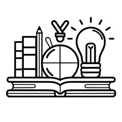 Education icon, student icon, teacher icon, university icon, computer icon, learning icon, school icon, studying icon, graduation icon, library icon, technology icon, backpack icon, certificate icon, 