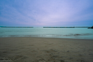 春に訪れた熱海のビーチ