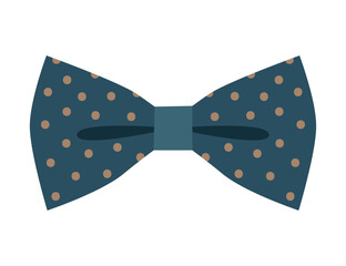 Polka dot bow tie. Isolated vector illustration for father's day design