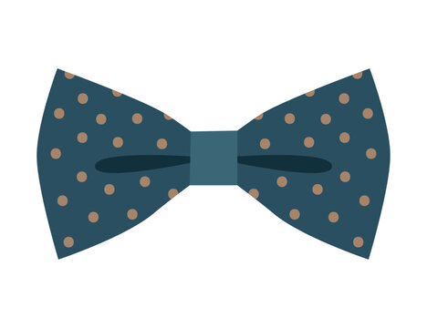 Polka dot bow tie. Isolated vector illustration for father's day design