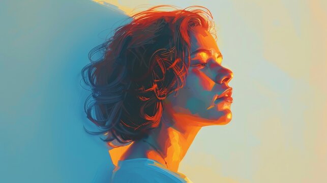 A self-portrait of the artist in a minimalist style, reflecting their own unique perspective and identity