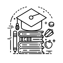 Education icon, student icon, teacher icon, university icon, computer icon, learning icon, school icon, studying icon, graduation icon, library icon, technology icon, backpack icon, certificate icon, 