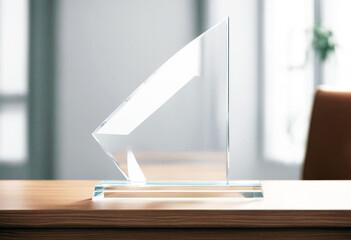 'front white isolated plaque prise prix grand Premium template plate prize crystal Transparent up mock design award acrylic Empty rendering 3d mockup trophy glass shape arrow Blank glasses clear'